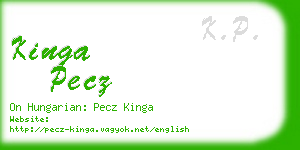 kinga pecz business card